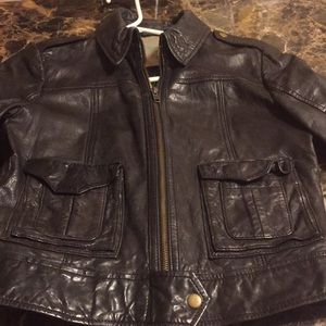 Hinge leather jacket